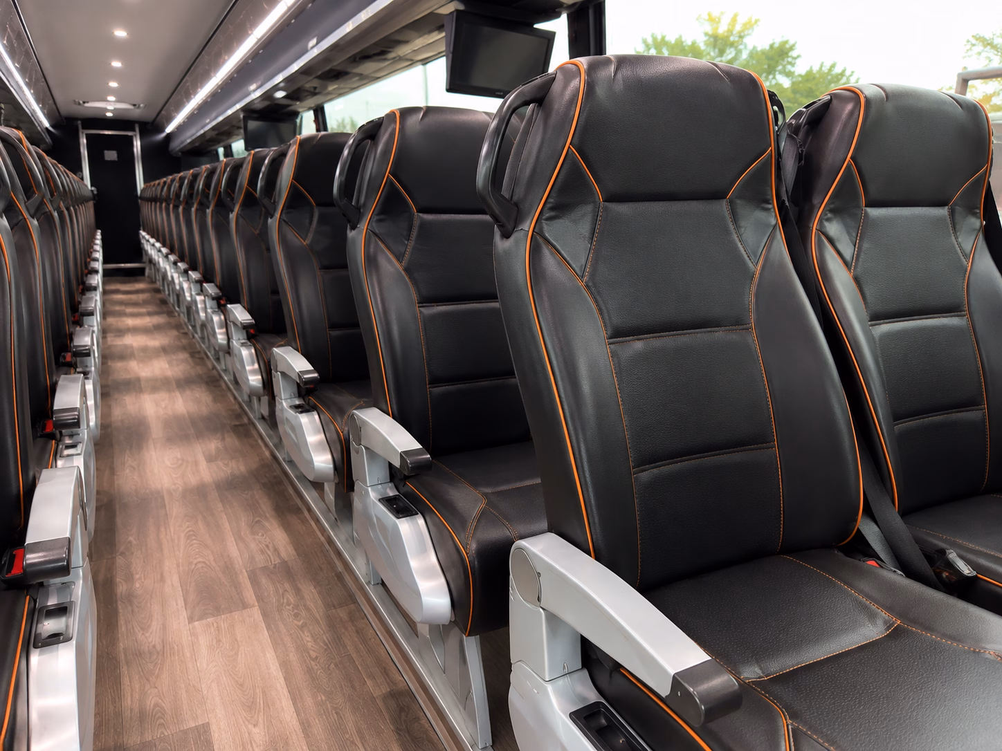 greenville charter bus interior