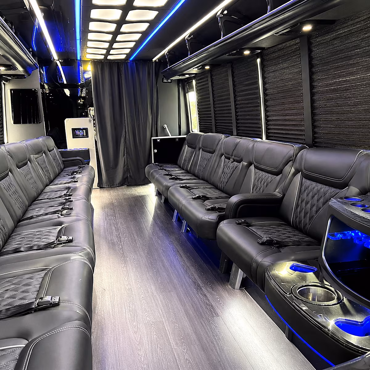 greenville party bus rental interior